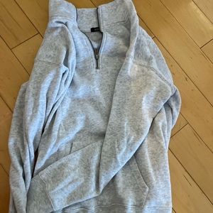 Light grey half zip sweatshirt